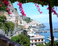 Amalfi Coast through trees