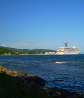 Cruise Ship off Roatan